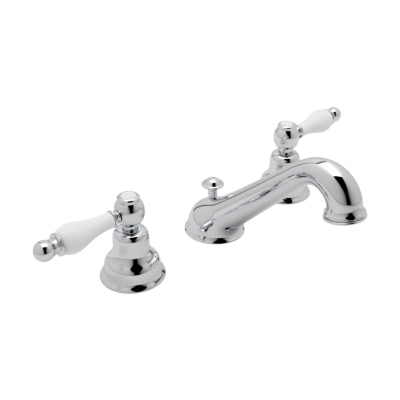 Rohl Arcana C-spout Widespread Lavatory Faucet In Polished Chrome AC102OP-APC-2