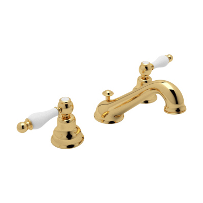 Rohl Arcana C-spout Widespread Lavatory Faucet In Inca Brass AC102OP-IB-2