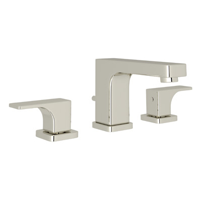 Rohl Quartile High Neck Widespread Lavatory Faucet In Polished Nickel CU102L-PN-2