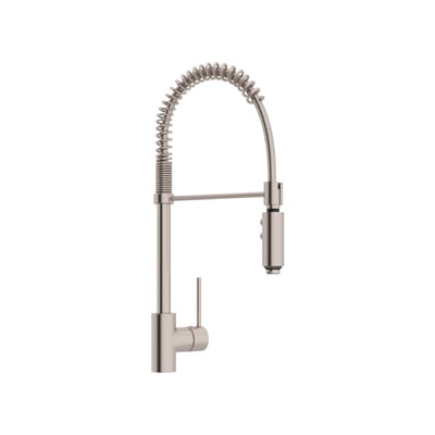 Rohl Modern Architectural Side Lever Pro Pull-down Kitchen Faucet In Polished Nickel LS64L-PN-2