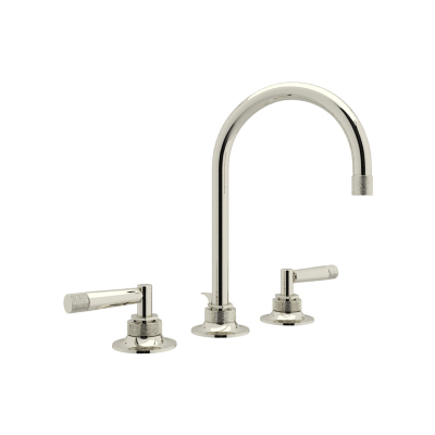Rohl Graceline C-spout Widespread Lavatory Faucet, Lever Handles In Polished Nickel MB2019LMPN-2