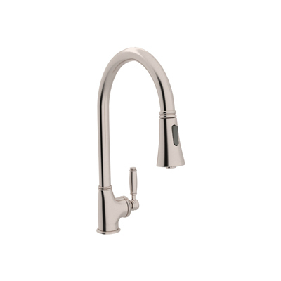 Rohl Michael Berman High-spout Pull-down Kitchen Faucet In Satin Nickel MB7928LMSTN-2