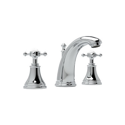 Rohl Perrin & Rowe® Georgian Era High Neck Widespread Lavatory Faucet In Polished Chrome U.3713X-APC-2