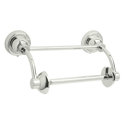 Rohl Perrin & Rowe® Holborn Wall Mount Pivot Bar Toilet Roll Holder In Polished Nickel U.6448PN