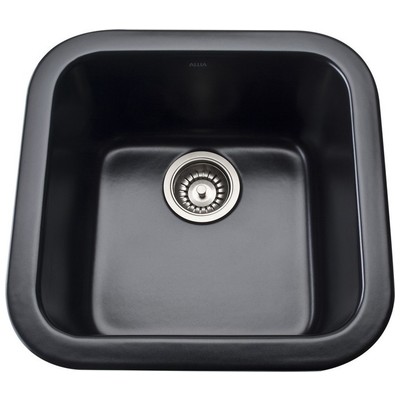 Rohl Single Bowl Sinks, black ebony, Single, Black, Traditional, Bar/Prep Kitchen Sink, ROHL FRCLY KITC SINKS, KITCHEN SINKS, 824438226685, 5927-63,20 - 25 in Long,Less than 15 in Wide