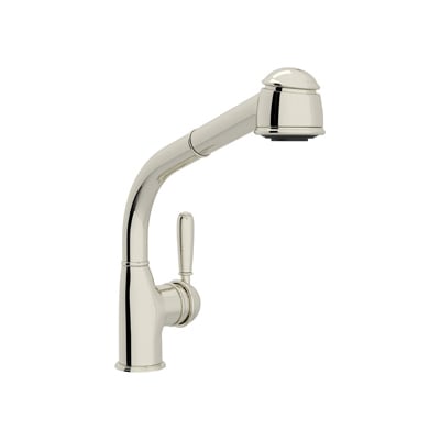 Rohl Country Side Lever Pull-out Kitchen Faucet With Metal Lever In Polished Nickel R7903LMPN