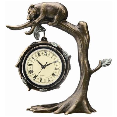 Spi Home Bear On Tree Clock 33394