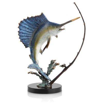 Spi Home Fighting Sailfish With Tackle Sculpture 80257