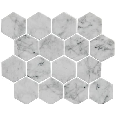 Soci Tile Carrara Classico Hexagon SSA-1220