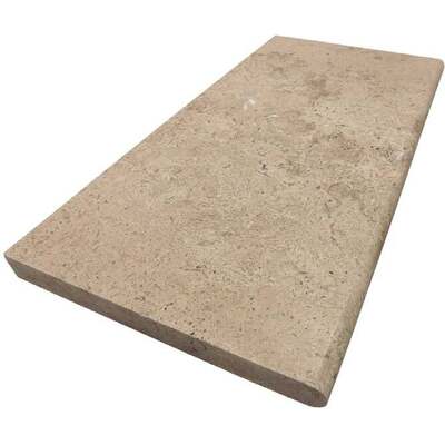 Soci Tile SPK-011 Travertine Noche Bullnose Coping 12X24X3 CM Natural Stone - Exterior Tile