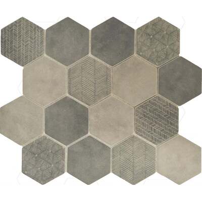 Soci Tile SSA-1209 Boho Hexagon Earth Matte Mosaic Tile