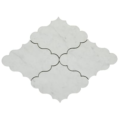 Soci Mosaic Tile SSC-1302 Masterpiece White Carrera Opus Pattern