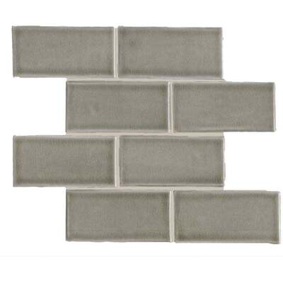 Soci Tile SSE-809 Chateau Series Brick Fog Crackle Glossy 3X6 Mosaic Tile