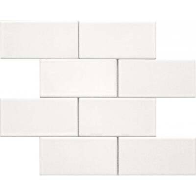 Soci Tile SSE-812 Chateau Series Brick White Glossy 3X6 Mosaic Tile