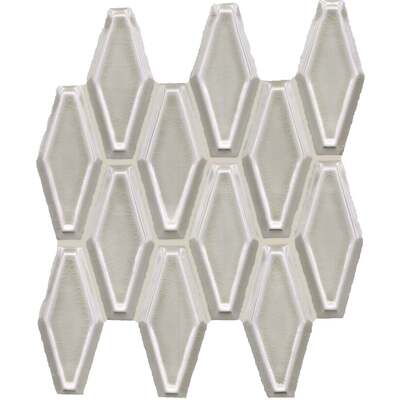 Soci Tile SSE-863 Chateau Series Fillory Pattern Cappuccino Crackle Glossy Mosaic Tile