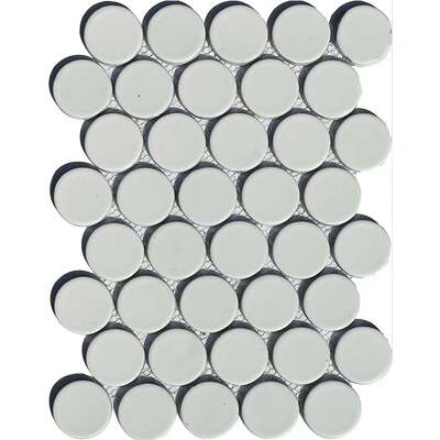 Soci Tile SSE-865 Winspear Series Penny Round White Matte 2 inch Mosaic Tile