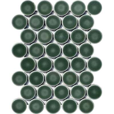 Soci Tile SSE-867 Winspear Series Penny Round Sage Glossy 2 inch Mosaic Tile