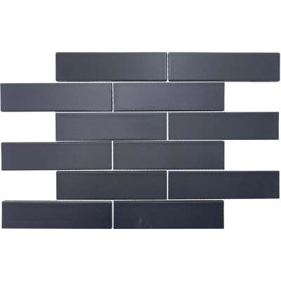 Soci Tile SSE-872 Winspear Series Subway Onyx Matte 2X8 Mosaic Tile