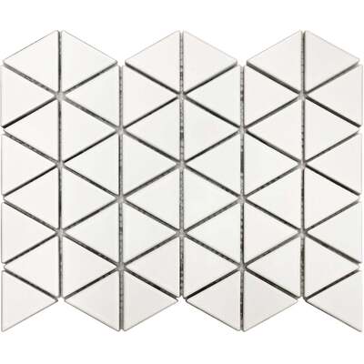 Soci Tile SSE-881 Winspear Series Bermuda Pattern White Matte Mosaic Tile