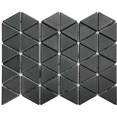 Soci Tile SSE-882 Winspear Series Bermuda Pattern Onyx Matte Mosaic Tile