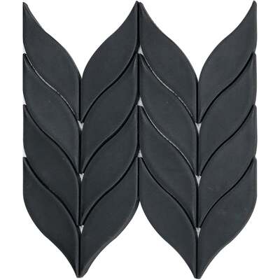 Soci Tile SSE-886 Winspear Series Cambria Pattern Onyx Matte Mosaic Tile