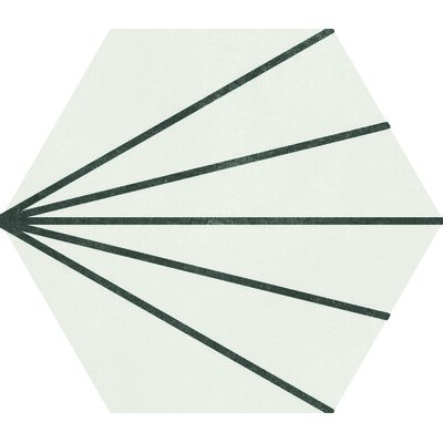 Soci Tile SSF-5629 Aura White Decor Hexagon Matte 9X10 (8.064/SF) Porcelain Tile