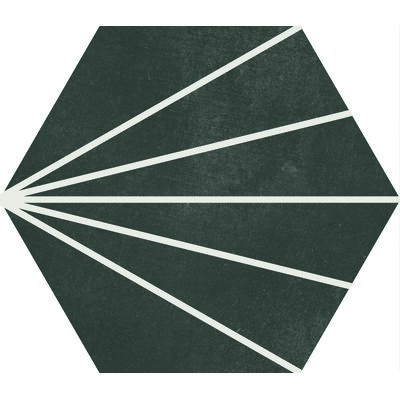 Soci Tile SSF-5631 Aura Black Decor Hexagon Matte 9X10 (8.064/SF) Porcelain Tile