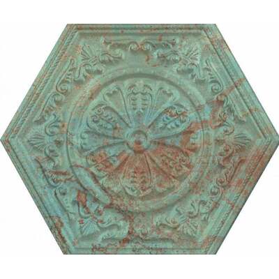 Soci Tile SSF-5855 Zinc Decor Mix Hex. Green Matte (10.047/SF) Porcelain Tile