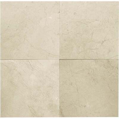 Soci Tile SSK-809 Marble Crema Marfil Polished 18X18 Natural Stone - Field Tile