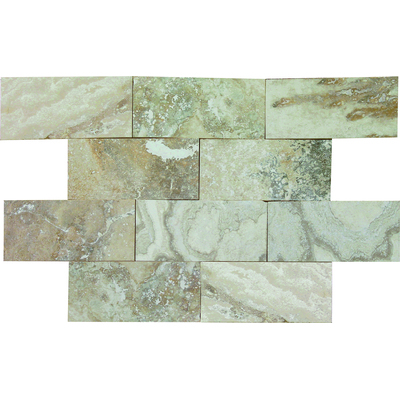 Soci Tile SSK-842 Travertine Creme Brulee H/F Straight Edge 3X6 Natural Stone - Field Tile