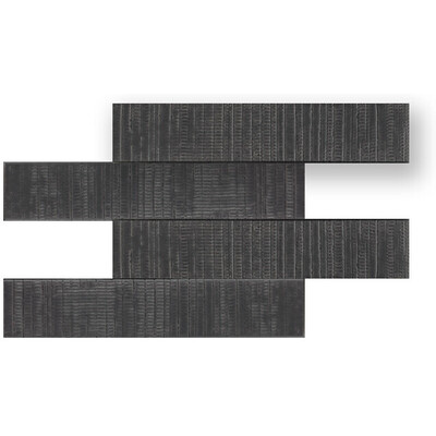 Soci Tile SSN-1536 Mattone Aztec Brick Charcoal Matte 2X10 (2.412/SF) Porcelain Tile