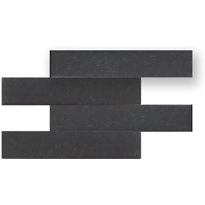 Soci Tile SSN-1538 Mattone Mayan Brick Charcoal Matte 2X10 (2.412/SF) Porcelain Tile