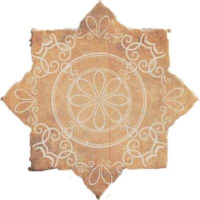 Soci Tile SSN-1580 Terra Cotta Star Temple Fire Matte 6X6 (3.66/SF) Porcelain Tile