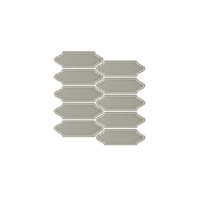 Soci Tile SSN-1603 Hampton Draper Pattern Mink Glossy Mosaic Tile