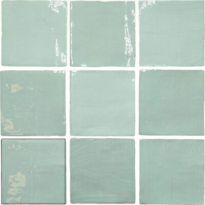 Soci Tile SSN-1626 Fado Field Aqua Glossy 5X5 (5.46/SF) Loose Tile