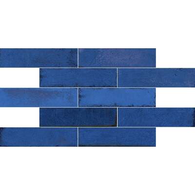 Soci Tile SSN-1633 Murus Brick Ocean Glossy 3X11 (10.55/SF) Porcelain Tile
