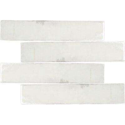 Soci Tile SSN-1635 Savannah White Glossy 2X10 (6.432/SF) Loose Tile