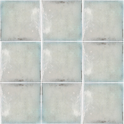 Soci Tile SSN-1639 Savannah Aquamarine Glossy 4X4 (5.40/SF) Loose Tile