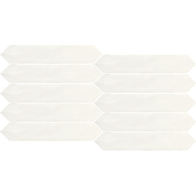 Soci Tile SSN-1650 Switch Picket White Matte 2X10 (2.369/SF) Loose Tile
