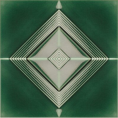 Soci Tile SSN-1663 D'Autore Valentino Olive Glossy 5X5 (5.278/SF) Porcelain Tile