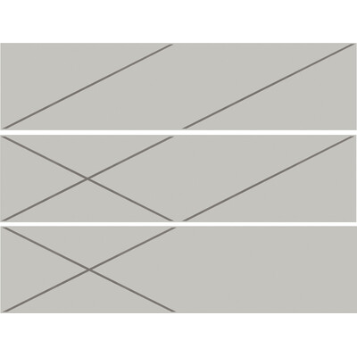 Soci Tile SSN-1866 Patch Tribal Gray Glossy 4X16 Loose Tile