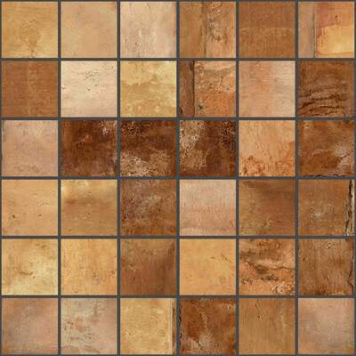 Soci Tile SSP-017 Terre Rosso Natural 2X2 Mosaic 12X12 Mosaic Tile