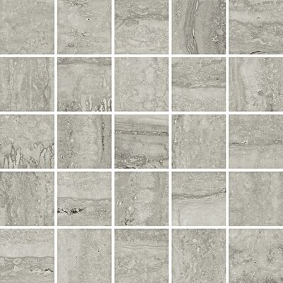 Soci Tile SSP-035 Tivoli Gray Matte 2X2 Mosaic 12X12 Mosaic Tile
