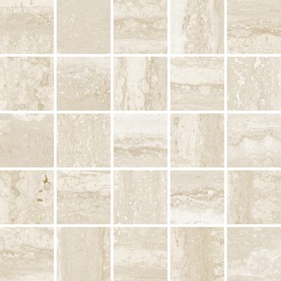 Soci Tile SSP-036 Tivoli Ivory Matte 2X2 Mosaic 12X12 Mosaic Tile