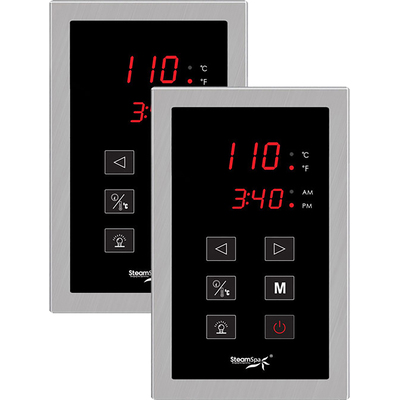 Steam Spa Dual Touch Control Panel in Brushed Nickel, 848308064788, DTPBN