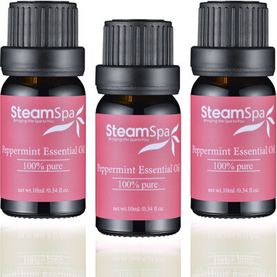 Steam Spa SteamSpa Essence of Peppermint Aromatherapy Oil Extract Value Pack, 848308068632, G-OILPEP3