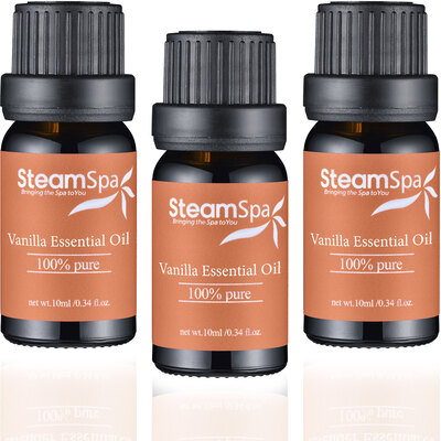 Steam Spa SteamSpa Essence of Vanilla Aromatherapy Oil Extract Value Pack, 848308011140, G-OILVAN3