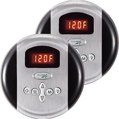 Steam Spa SteamSpa Programmable Dual Control Panels in Brushed Nickel, 848308005859, G-SC-2-75-BN
