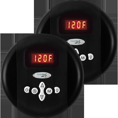 Steam Spa SteamSpa Programmable Dual Control Panels in Matte Black, 191042054653, G-SC-2-75-MK