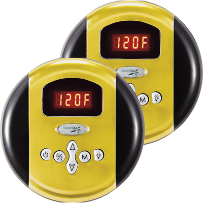 Steam Spa SteamSpa Programmable Dual Control Panels in Polished Gold, 848308005842, G-SC-2-75-PG